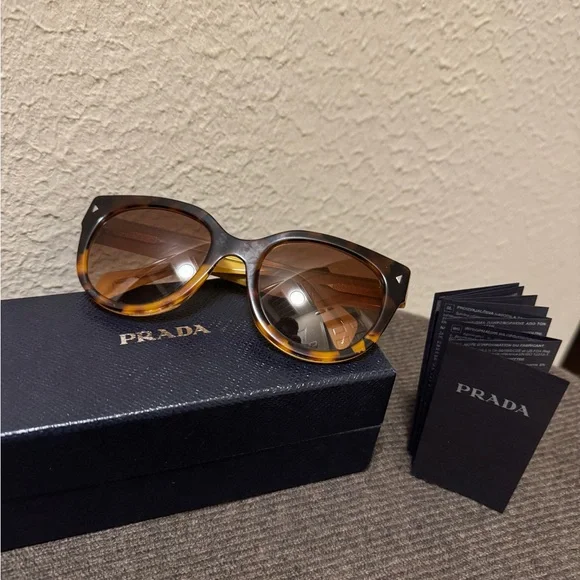 Prada Tortoiseshell and Yellow Sunglasses - Picture 8 of 12